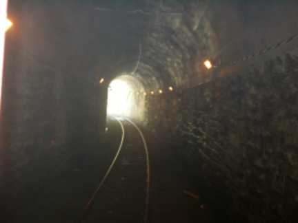 View inside tunnel